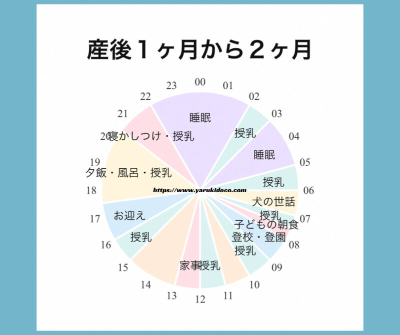 産後１か月から２か月のタイムスケジュール